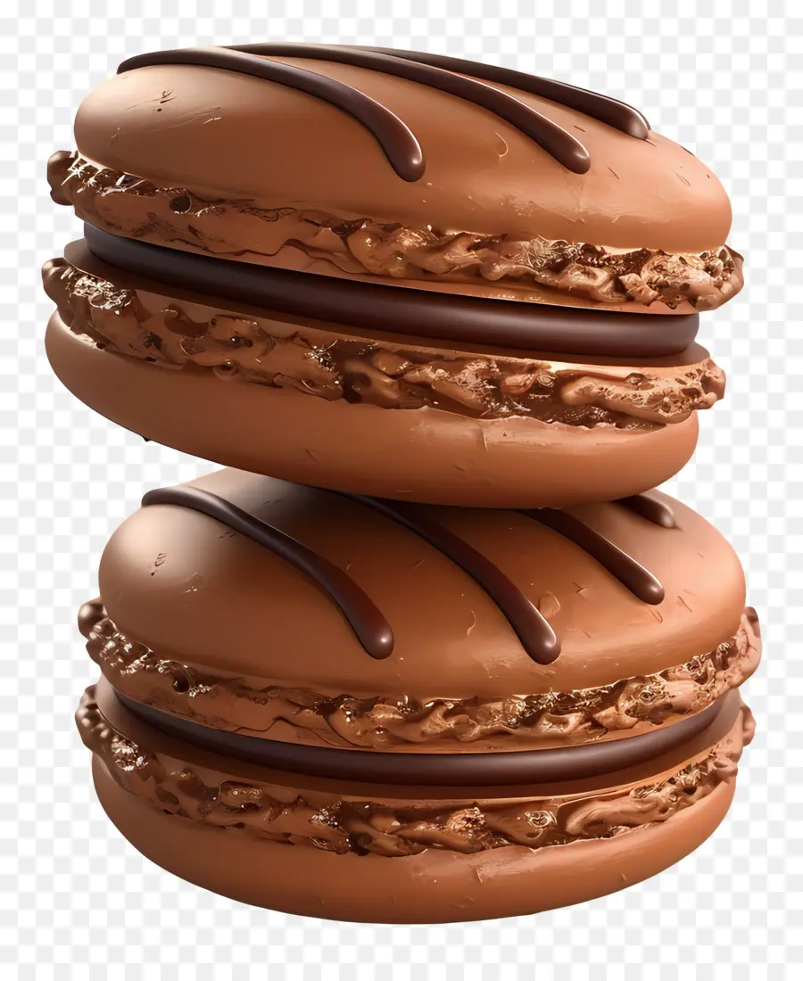 Macarrones De Chocolate，Postre PNG