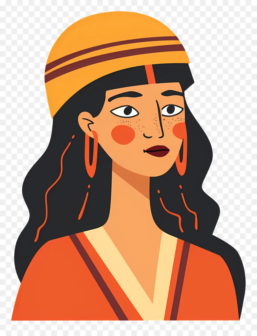 Mujer Egipcia，Mujer Con Sombrero PNG