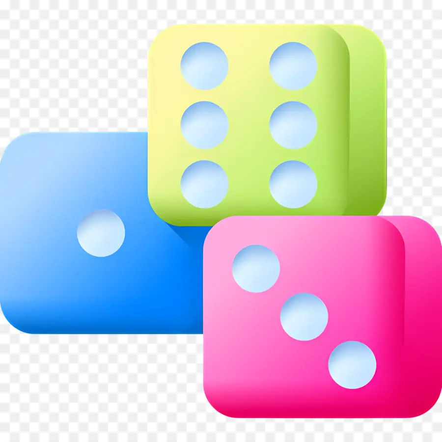 Dados De Casino，Dados Coloridos PNG