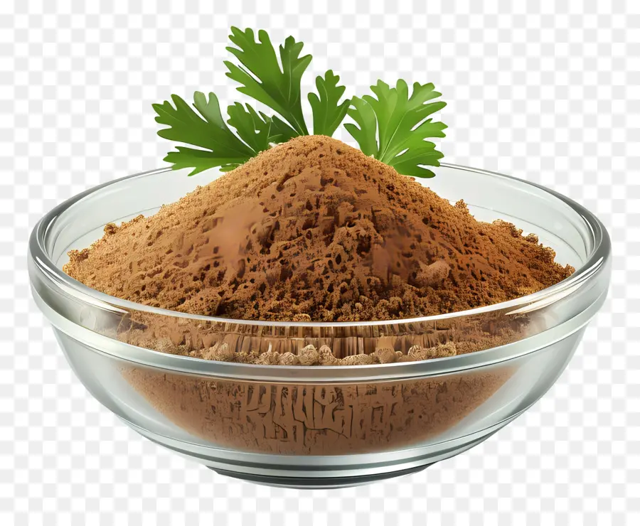 Polvo De Cilantro，Tazón De Cacao En Polvo PNG