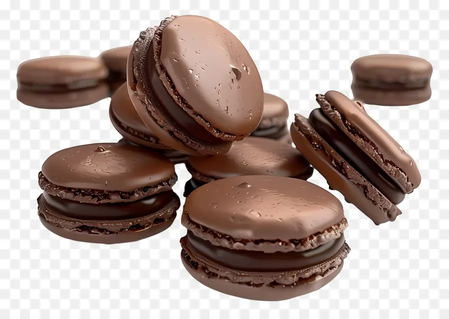 Macarrones De Chocolate，Postre PNG