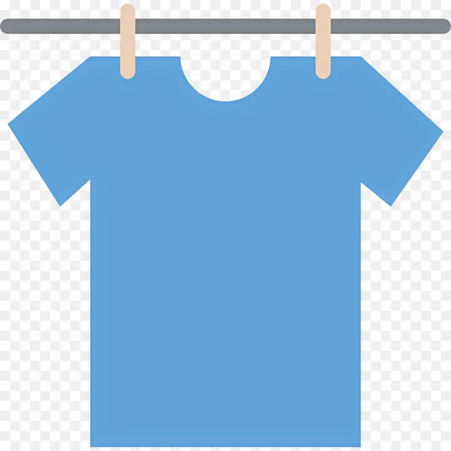 Tela Colgante，Camiseta Azul PNG