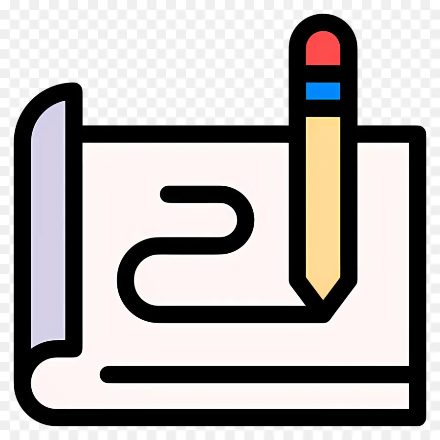 Dibujo De Construccion，Cuaderno Y Lápiz PNG