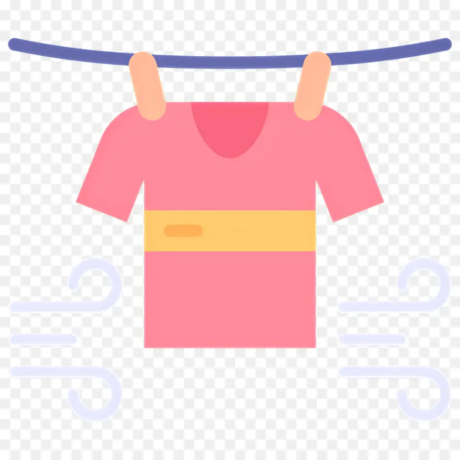 Tela Colgante，Camisa Rosa PNG