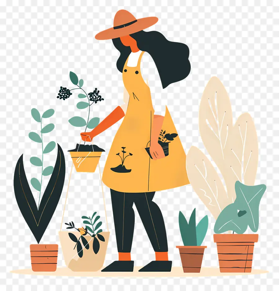 Mujer Jardinera，Jardinero PNG