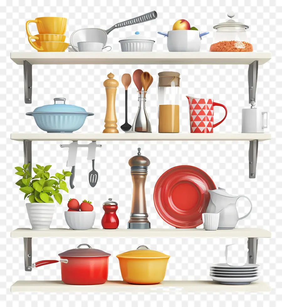 Estante De La Cocina，Utensilios De Cocina PNG