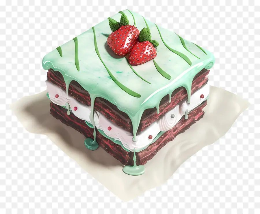 Pastel Fresco De Menta，Pastel PNG