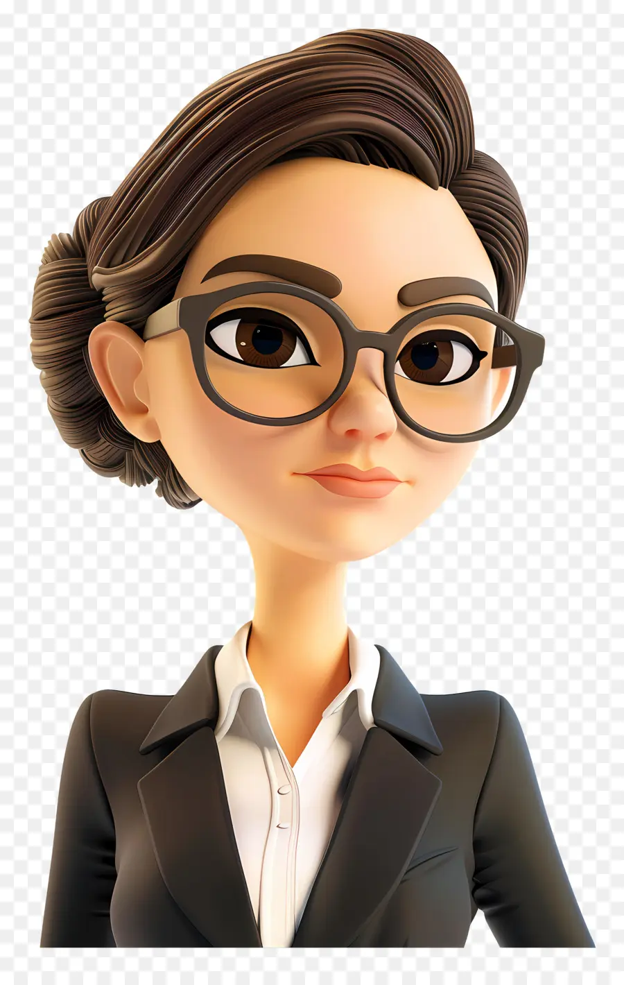 Mujer De Negocios，Mujer Animada Con Gafas PNG