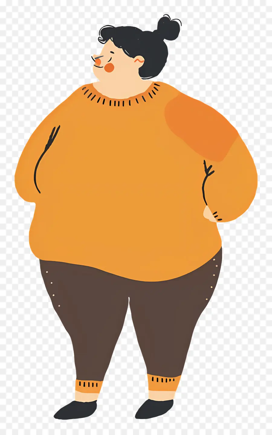 Gorda，Persona En Suéter PNG