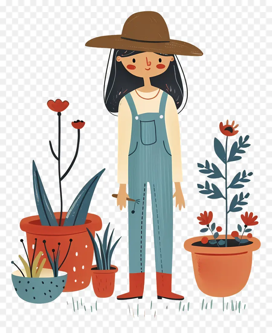 Mujer Jardinera，Jardinero PNG