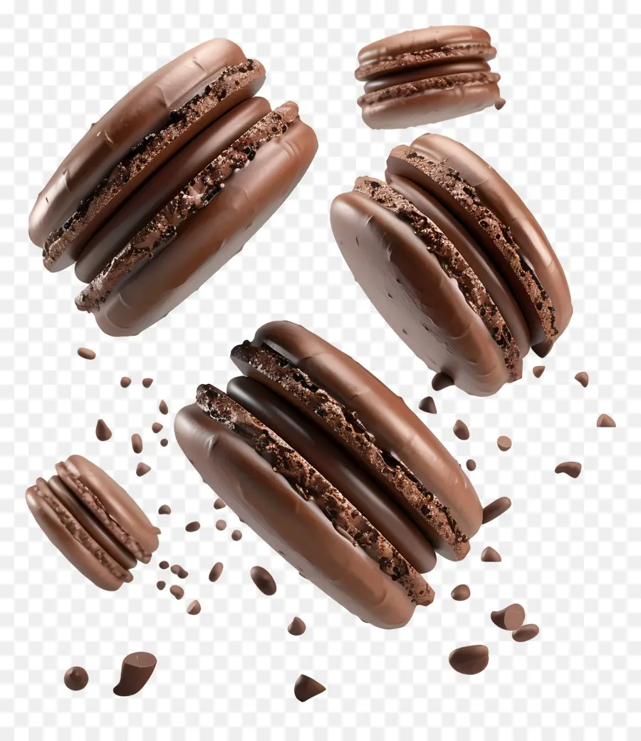 Macarrones De Chocolate，Postre PNG