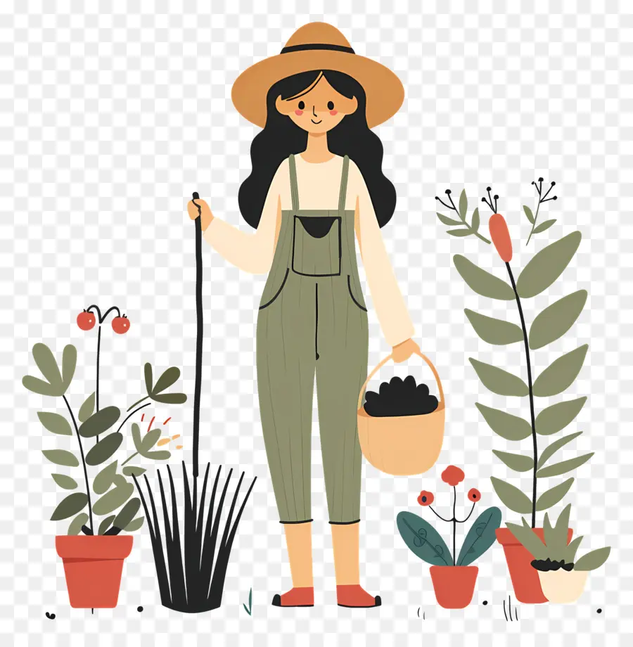 Mujer Jardinera，Jardinero PNG