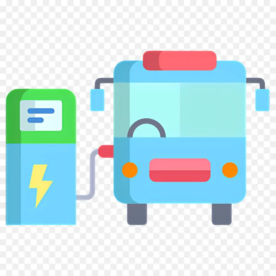 Autobús Eléctrico，Estación De Carga PNG