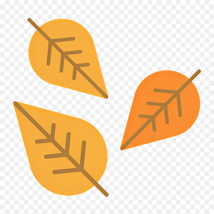 Hojas De Otoño，Amarillo PNG