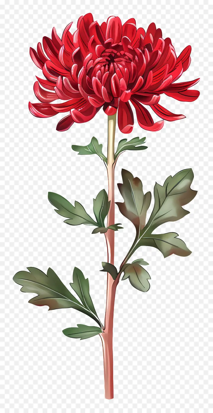 Crisantemo Rojo，Flor Roja PNG