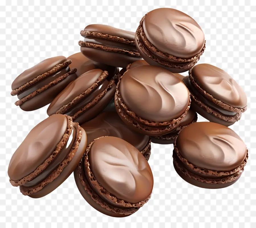 Macarrones De Chocolate，Postre PNG