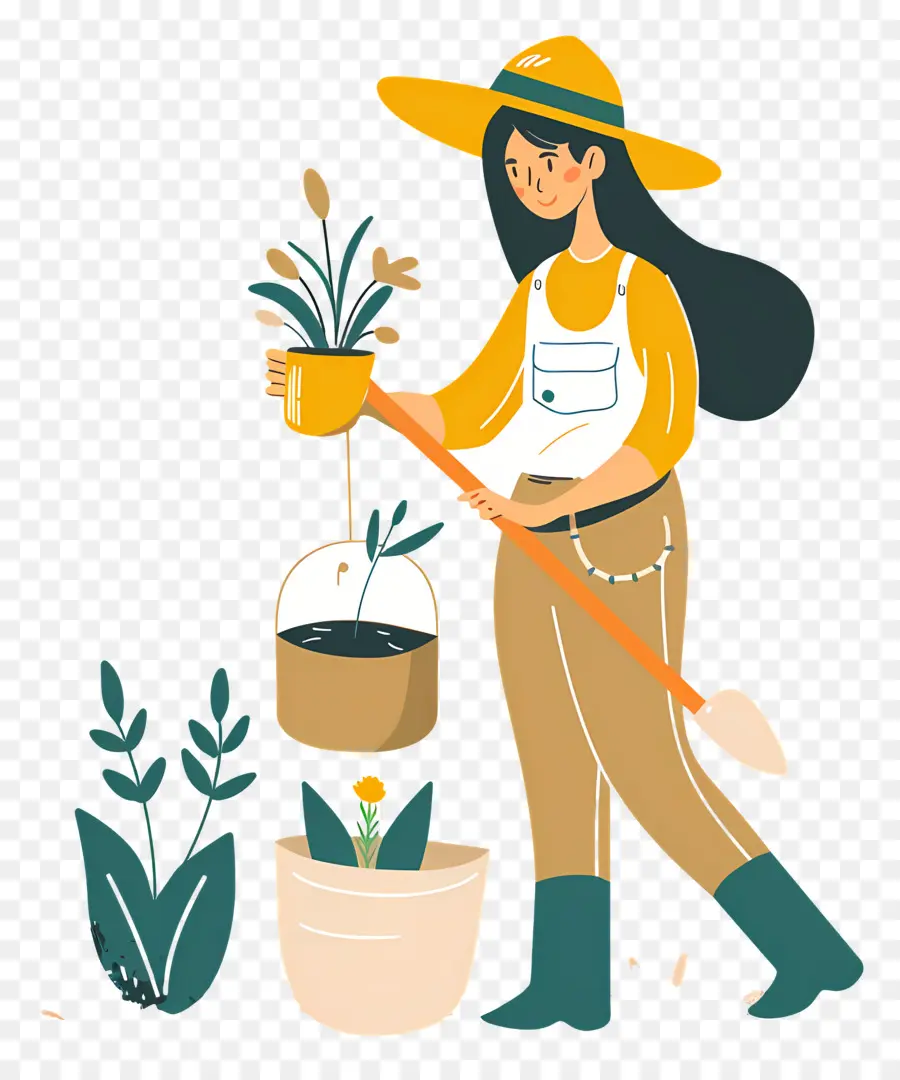 Mujer Jardinera，Jardinero PNG