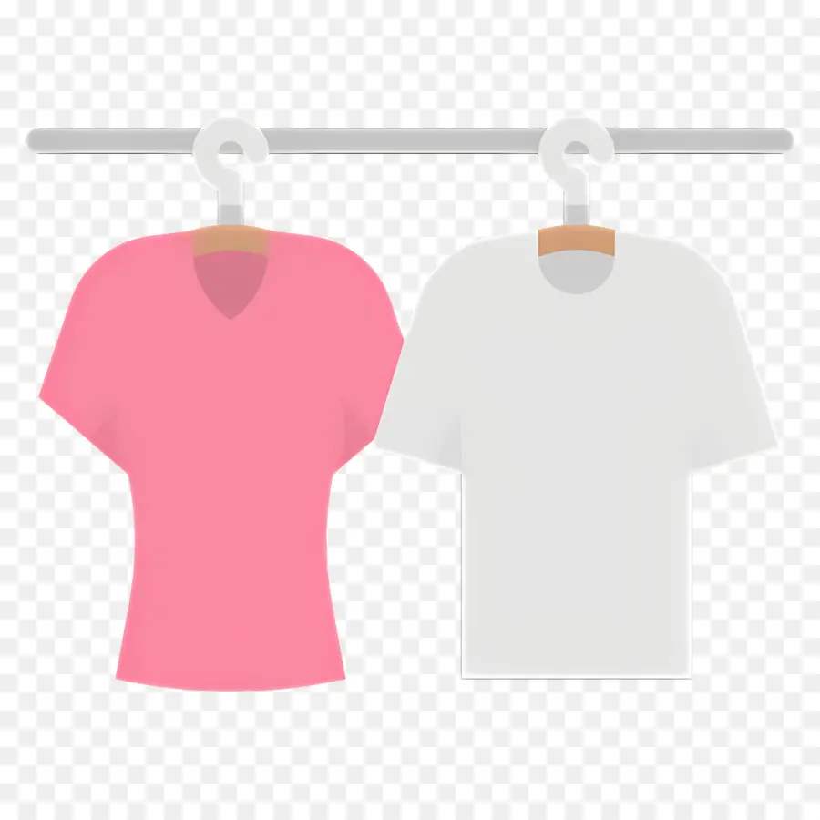 Tela Colgante，Camisas Rosas Y Blancas PNG