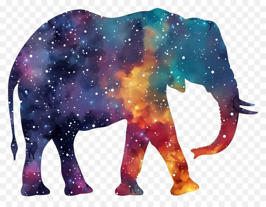 Silueta De Elefante，Elefante PNG