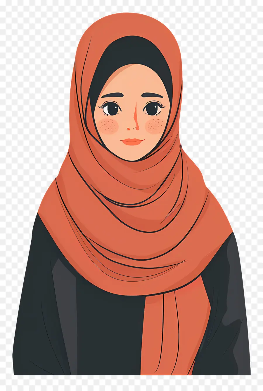 Mujer Musulmana，Mujer En Hijab Rojo PNG