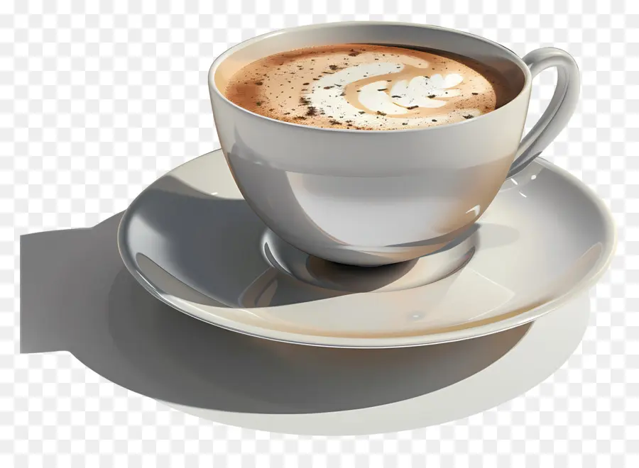 Capuchino，Taza De Café Con Leche PNG