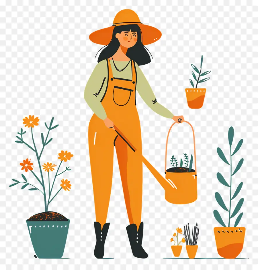 Mujer Jardinera，Jardinero PNG