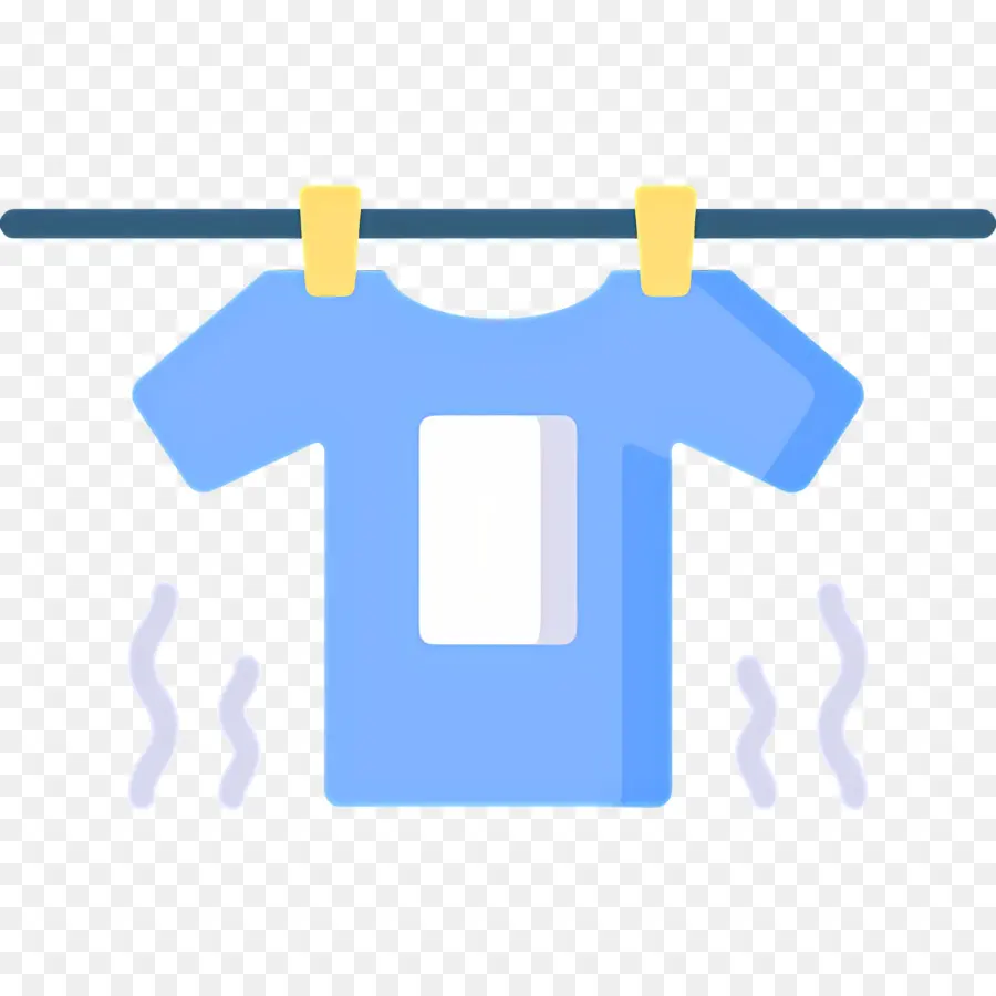 Tela Colgante，Camiseta Azul PNG