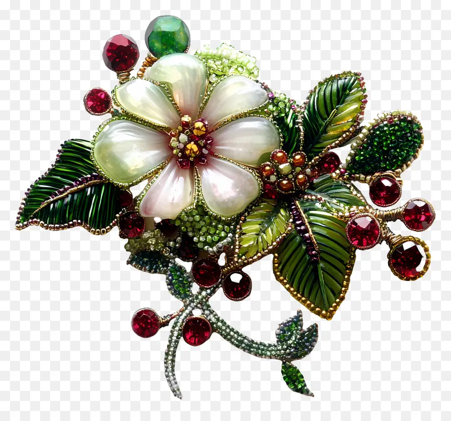 Broche，Hermoso Broche De Flores PNG