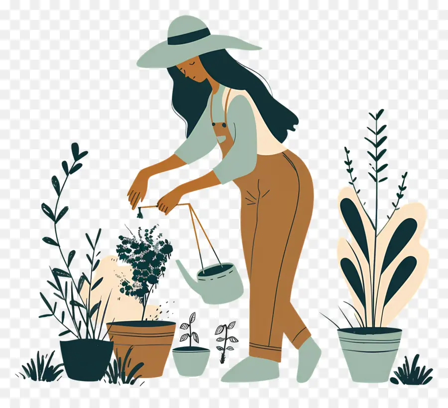 Mujer Jardinera，Jardinero PNG