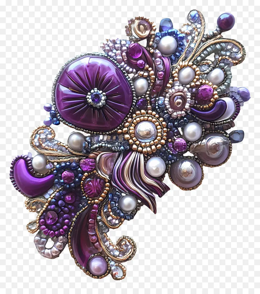 Broche，Broche Morado PNG