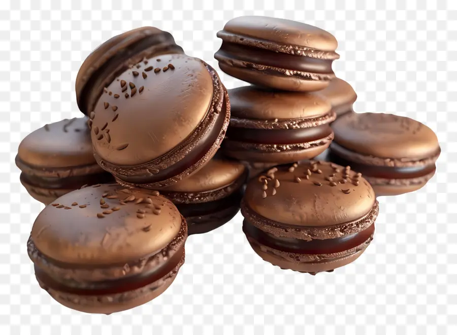 Macarrones De Chocolate，Postre PNG