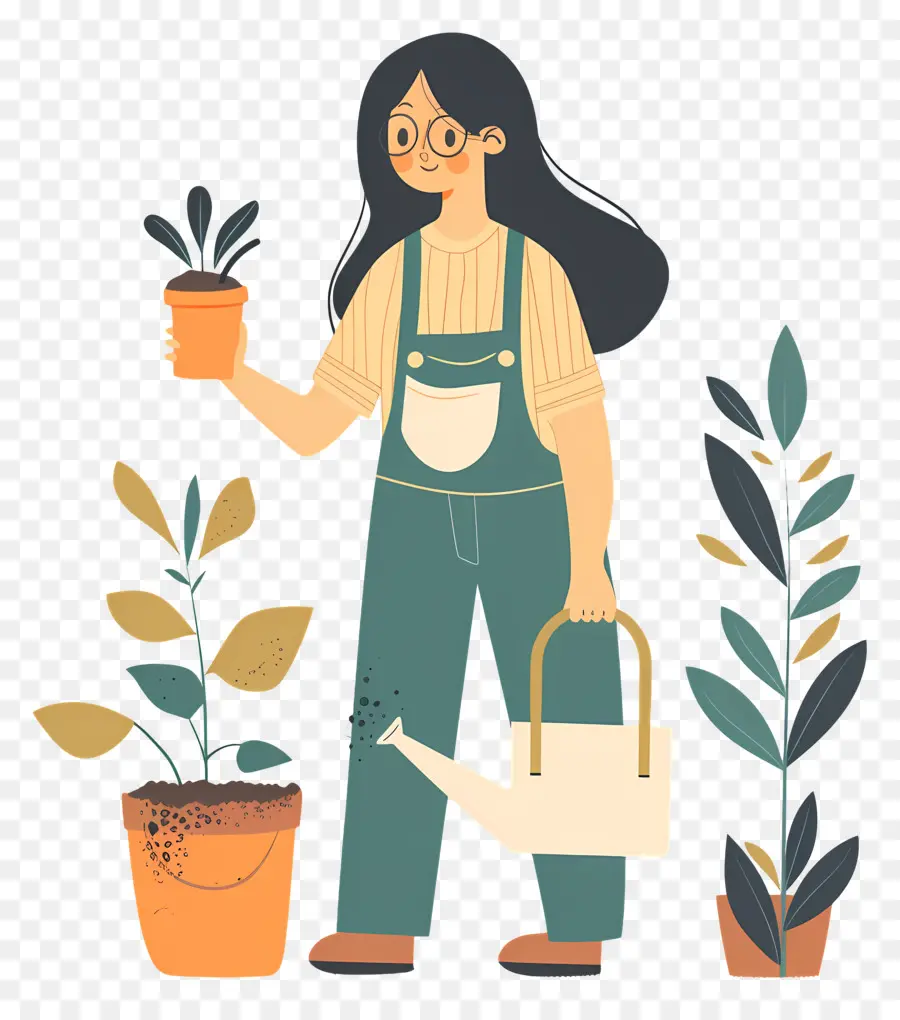 Mujer Jardinera，Jardinero PNG