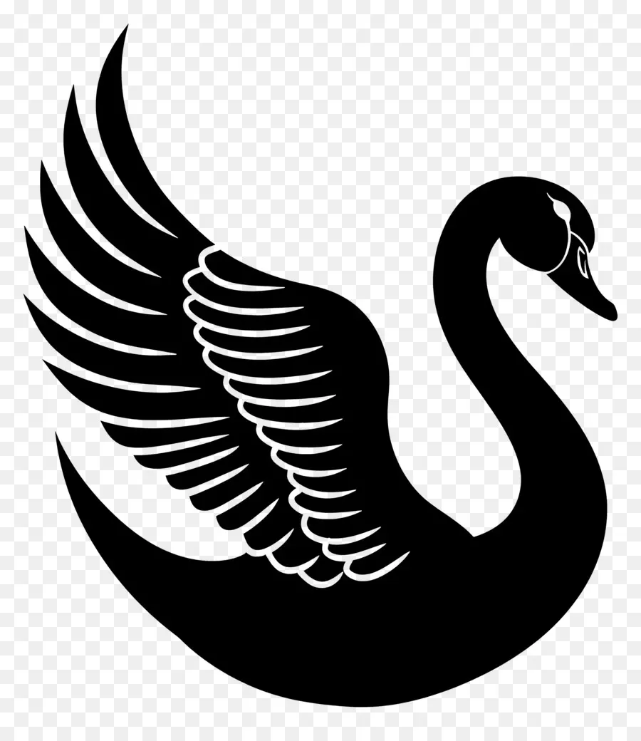 Silueta De Cisne，Cisne PNG