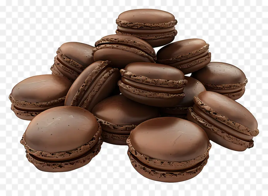 Macarrones De Chocolate，Postre PNG