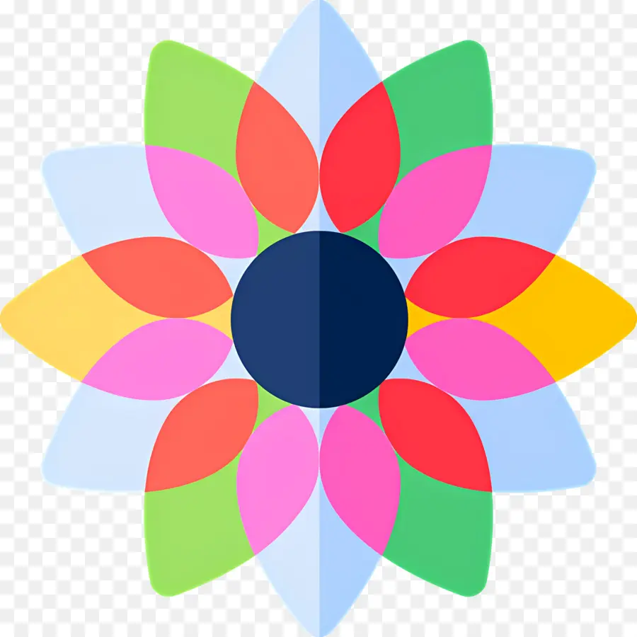 Mandala，Flor Colorida PNG