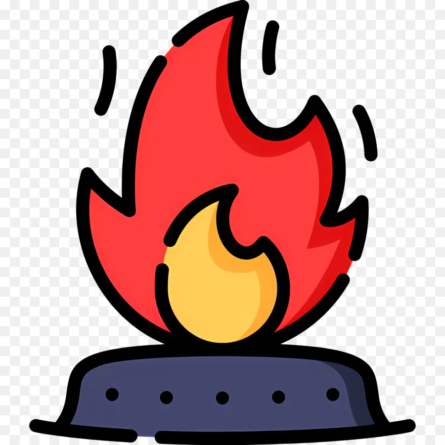 Fuego De Campamento，Llama Roja Y Amarilla PNG