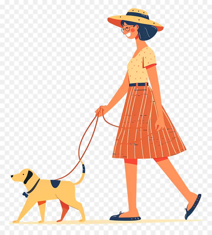 Mujer Paseando Perro，Mujer PNG