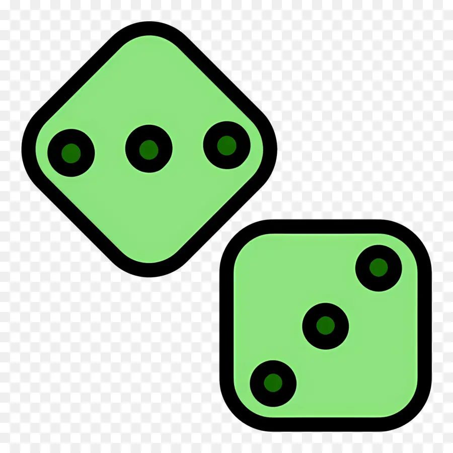 Dados De Casino，Dados Verdes PNG