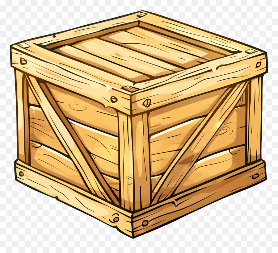 Caja De Madera De Carga，Caja De Madera PNG