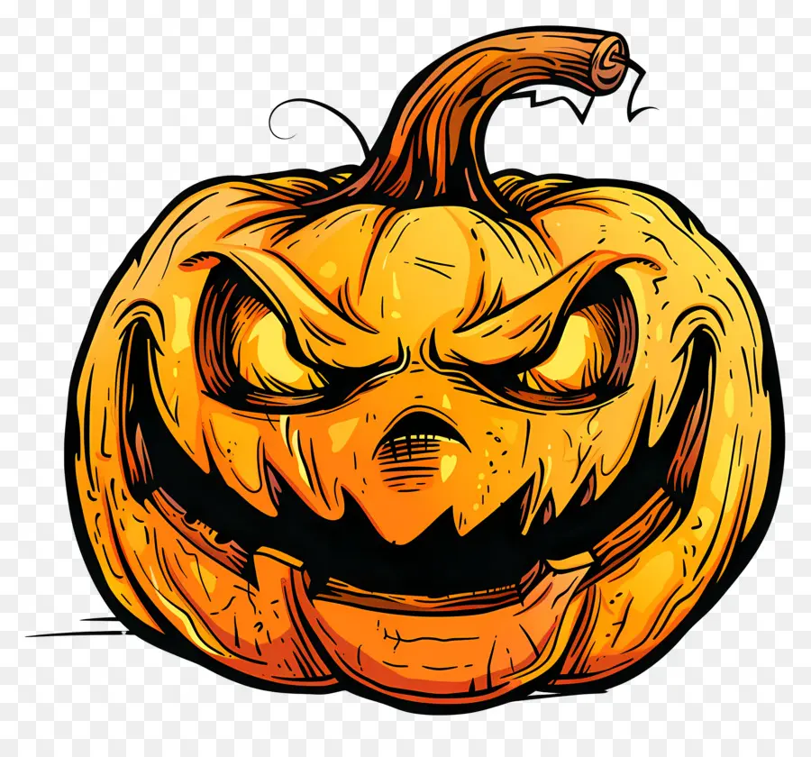 Calabaza Aterradora，Calabaza Negra PNG