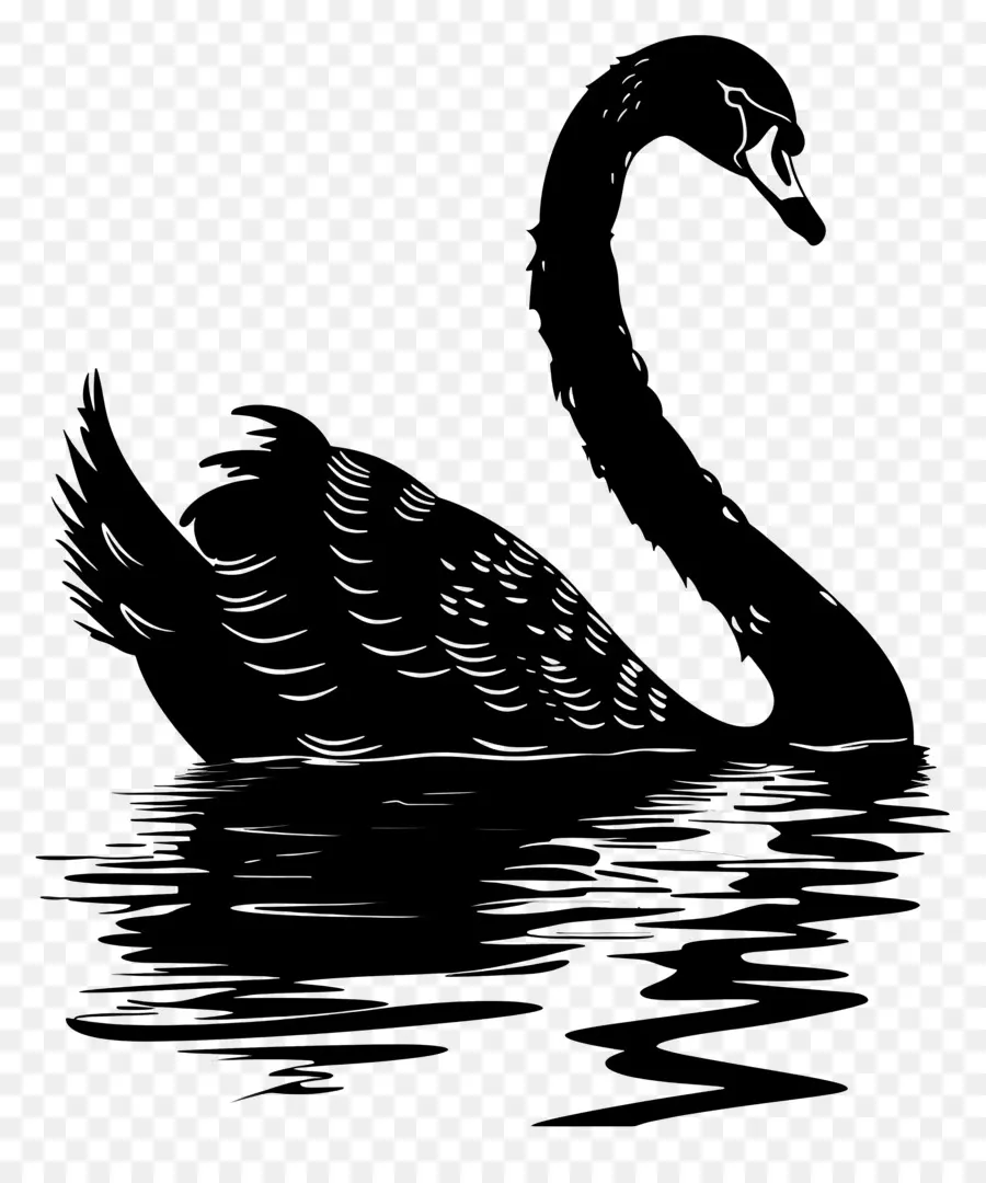 Silueta De Cisne，Cisne PNG