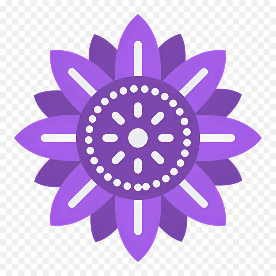 Mandala，Flor Morada PNG