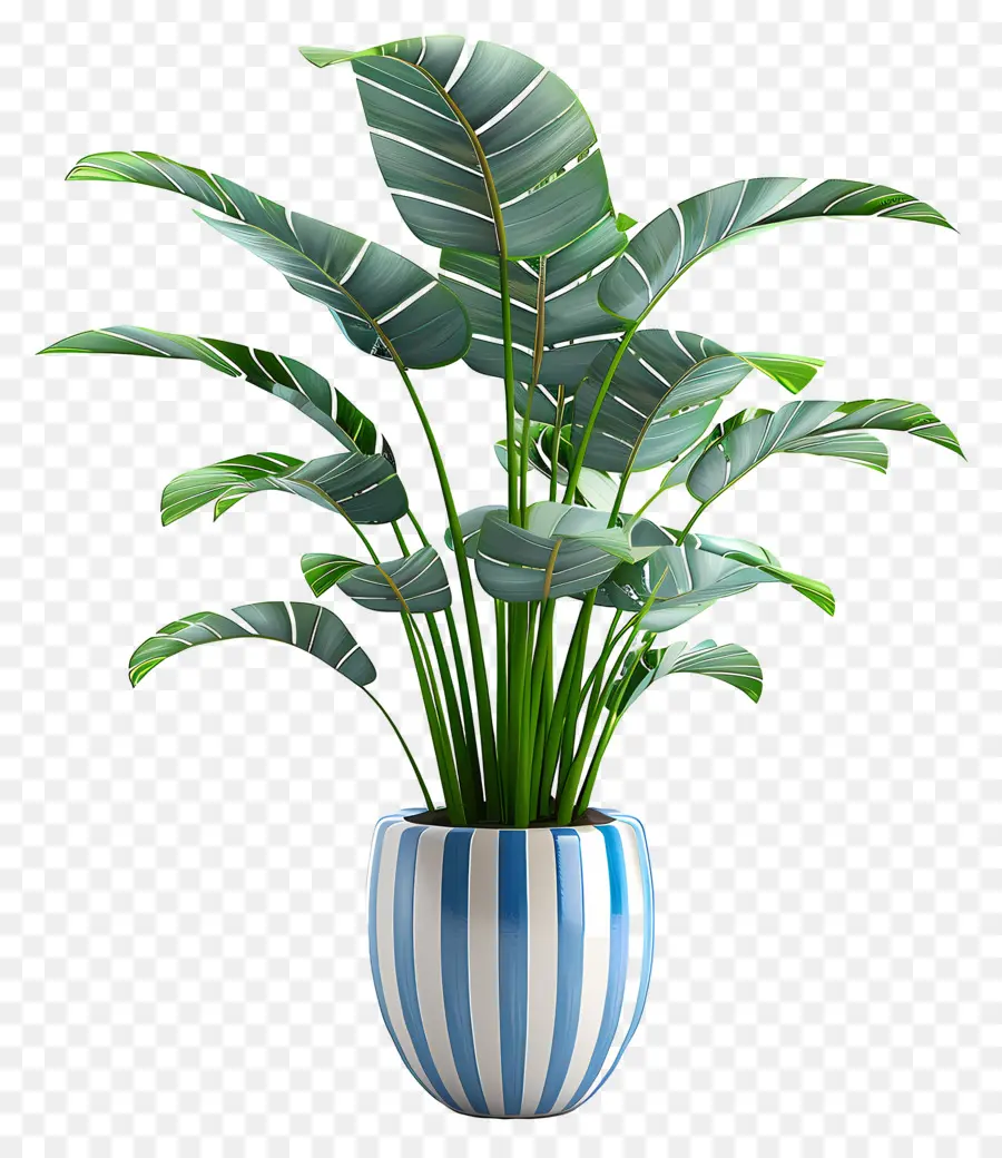 Planta Tropical En Maceta，Planta En Maceta Verde PNG