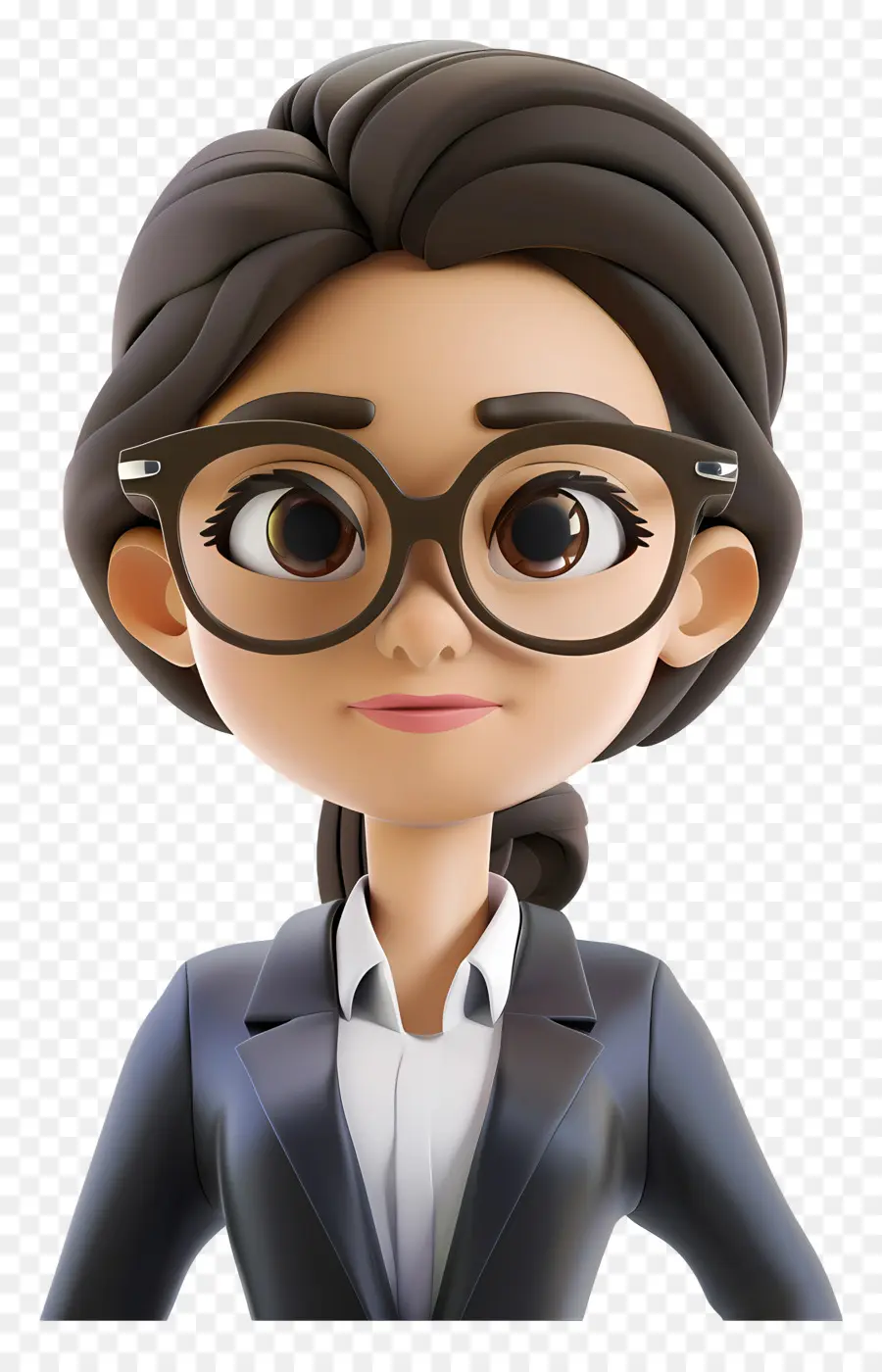 Mujer De Negocios，Mujer Animada Con Gafas PNG