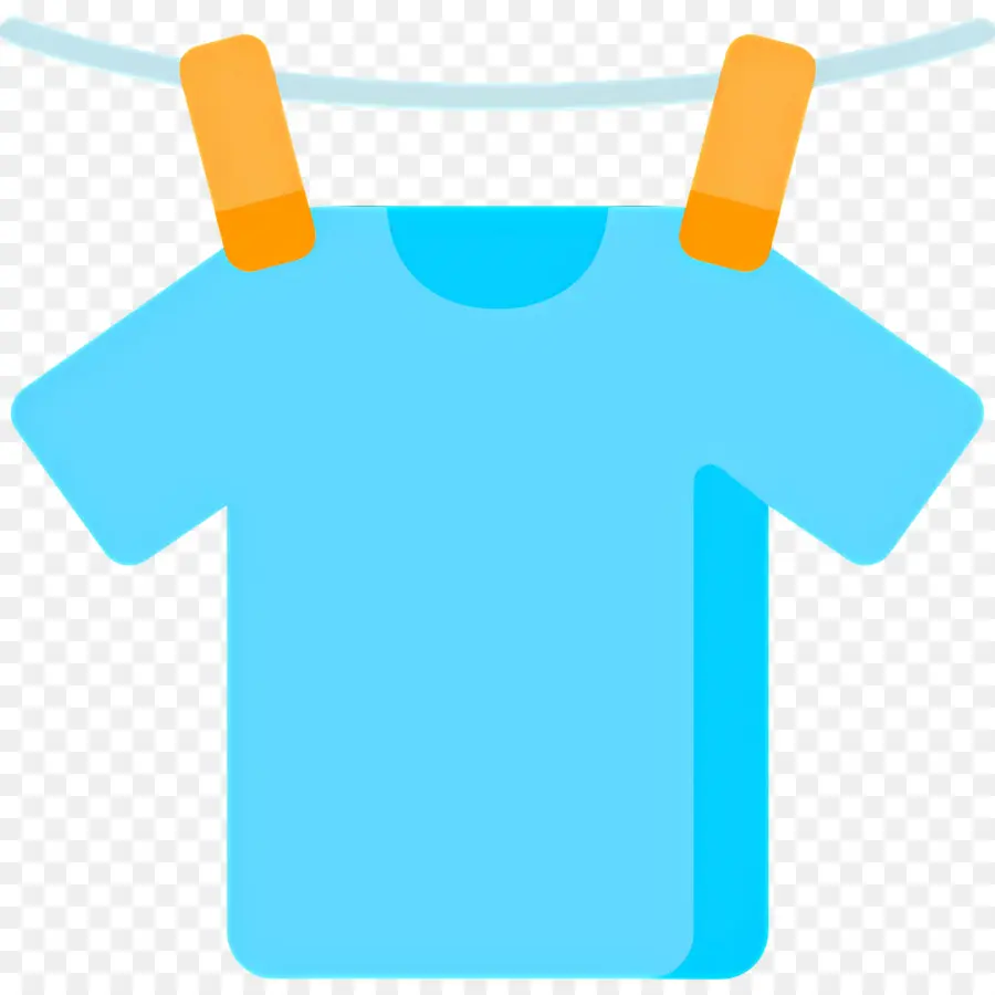 Tela Colgante，Camiseta Azul PNG