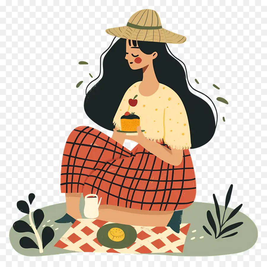 Mujer De Picnic，Picnic PNG