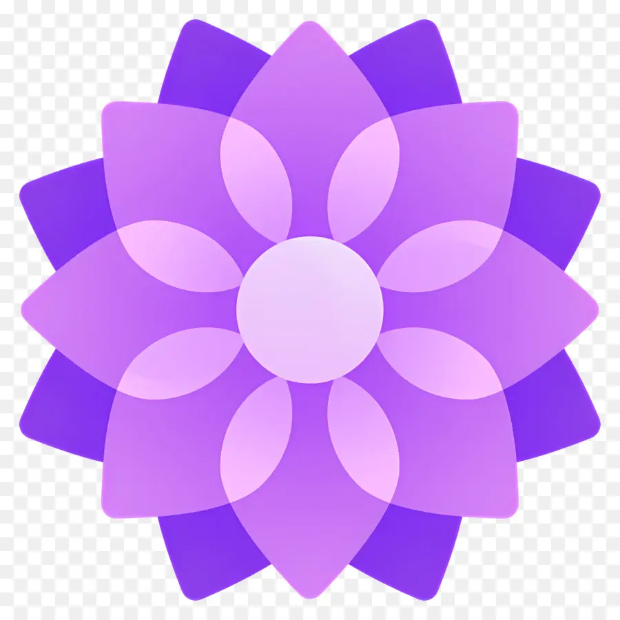 Mandala，Flor Morada PNG