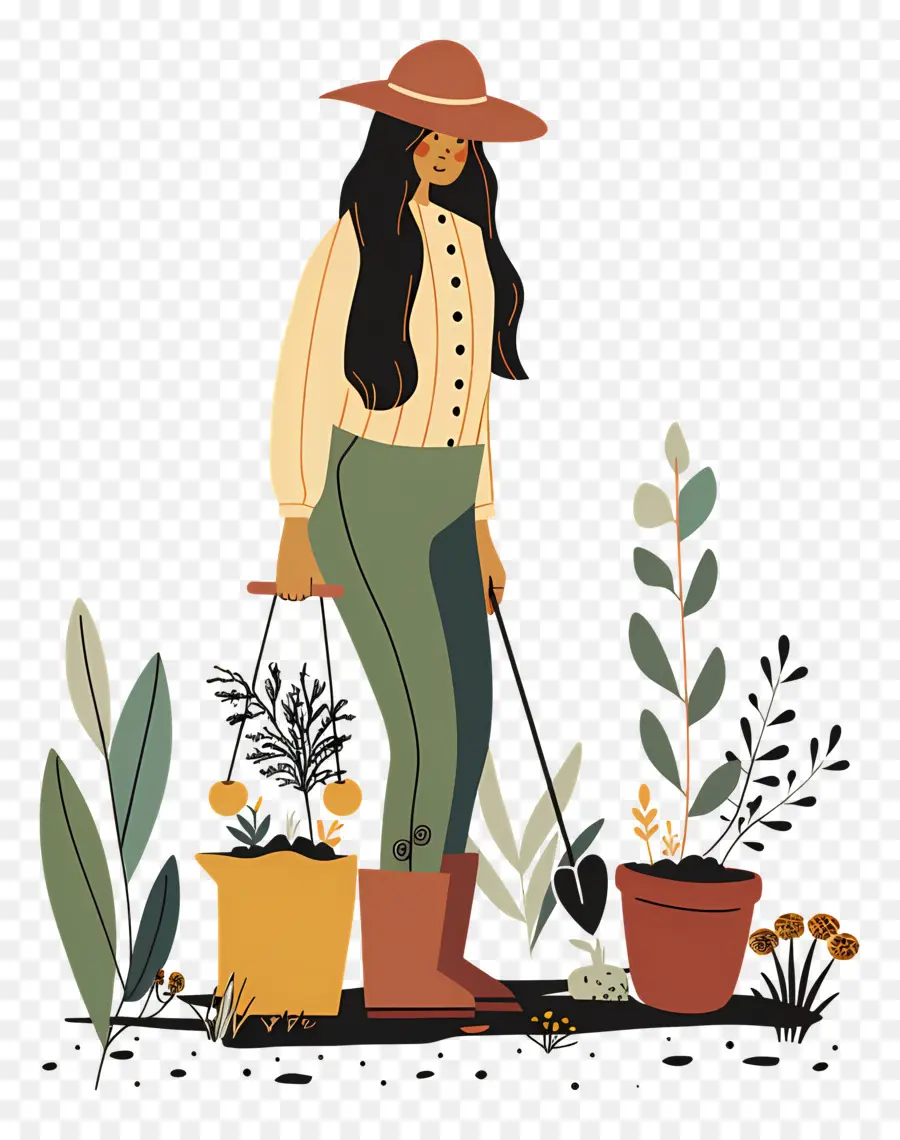 Mujer Jardinera，Jardinero PNG