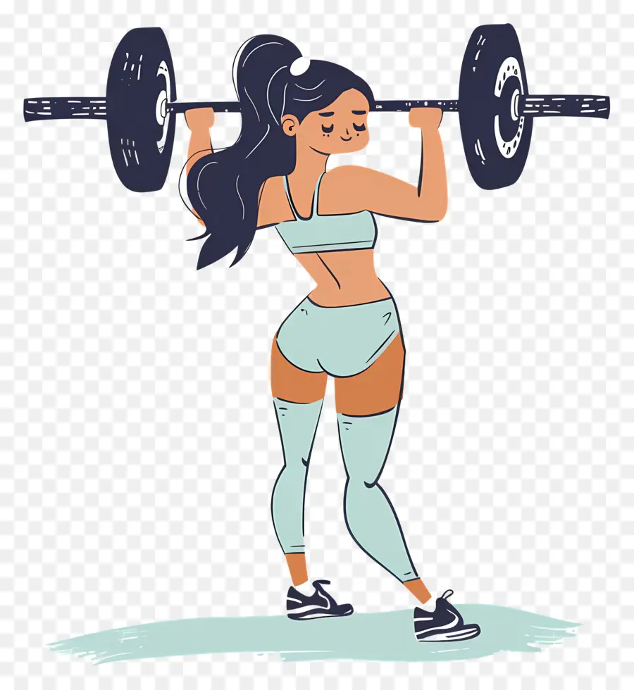 Mujer Fitness，Mujer Levantando Pesas PNG