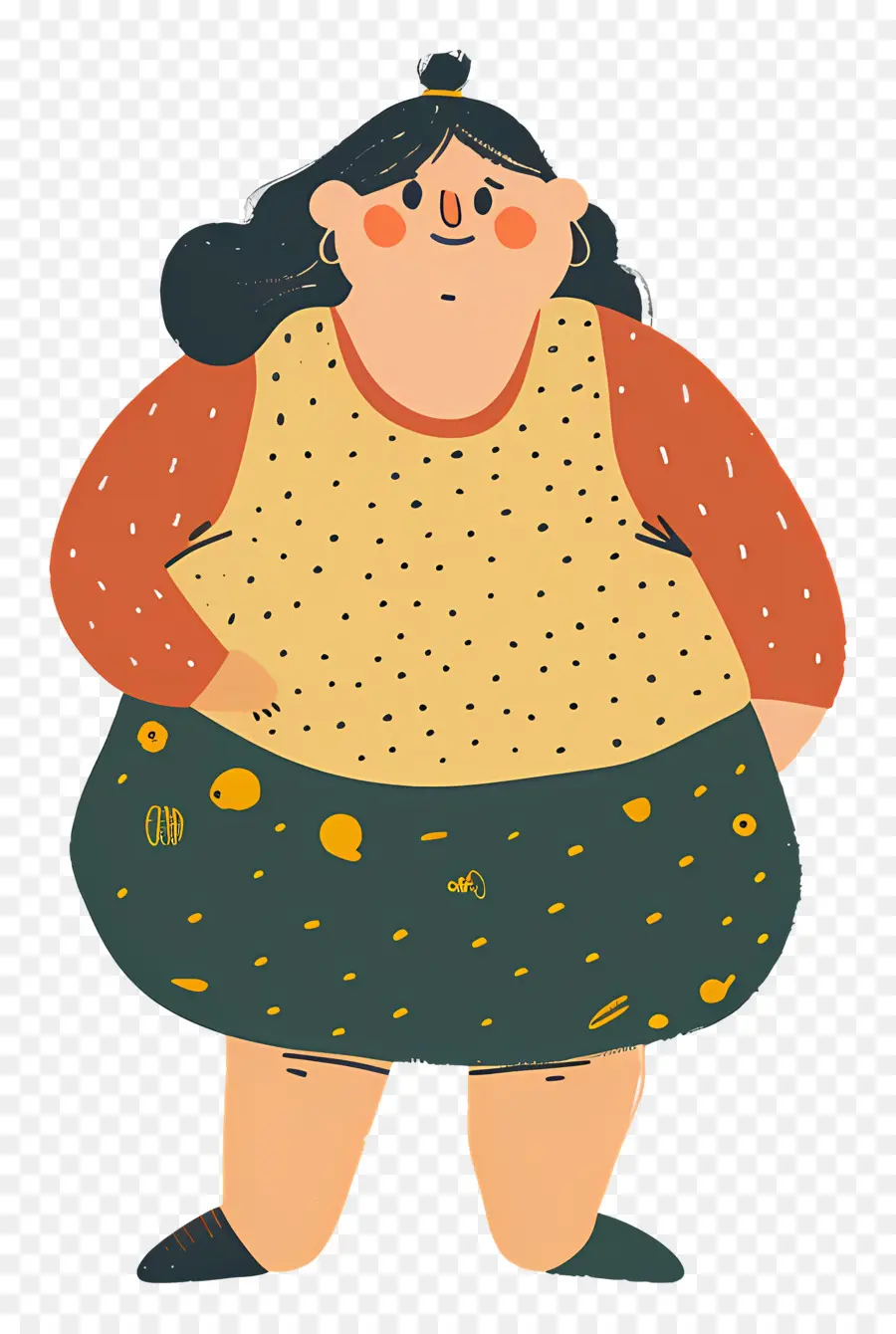 Gorda，Persona En Suéter PNG